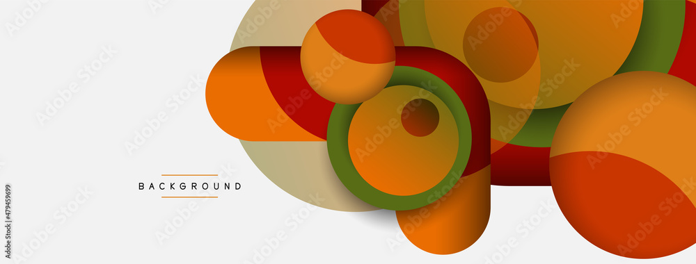 Circle and round shapes abstract background. Vector illustration for wallpaper banner background or landing page Circle and round shapes abstract background. Vector illustration for wallpaper banner background or landing page