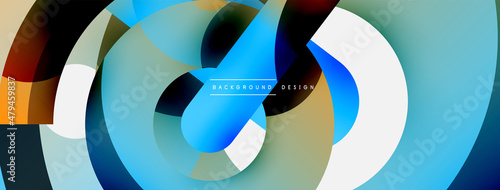 Circle abstract background. Vector illustration for wallpaper banner background card or landing page