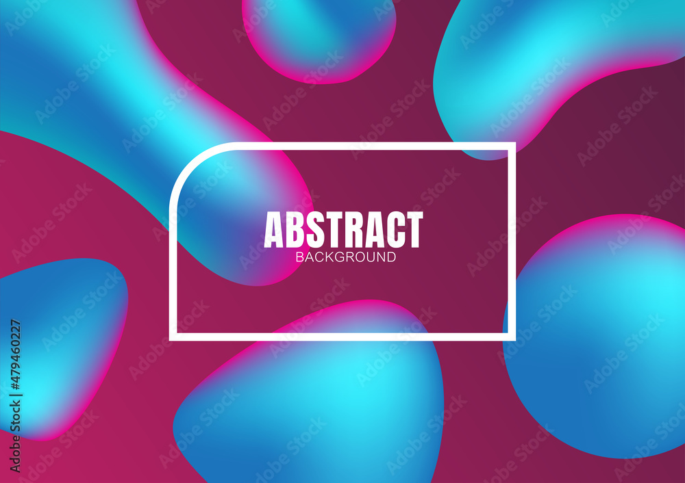 Trendy Fluid Gradients. Bright 3d Composition. Eps10 Vector Illustration. Abstract Background with Glow Effect for Cover, Brochure, Business Design. Abstract Colorful Background with Liquid Shapes.