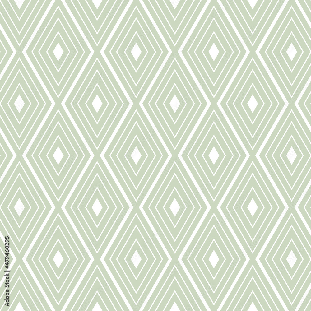 Sage green geometric seamless vector pattern. Light earthy green and white  colored design with repeated diamond shapes. Modern, trendy background  wallpaper. Contemporary surface texture print. Stock Vector | Adobe Stock