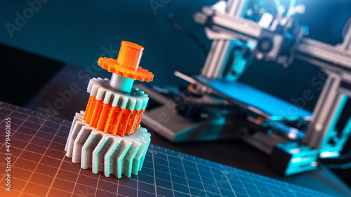 Obraz na płótnie 3D printer. 3d printing In workshop