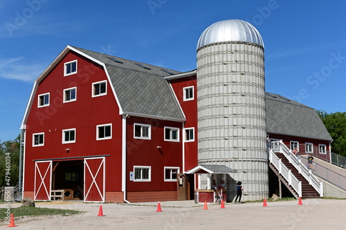 red barn and silo