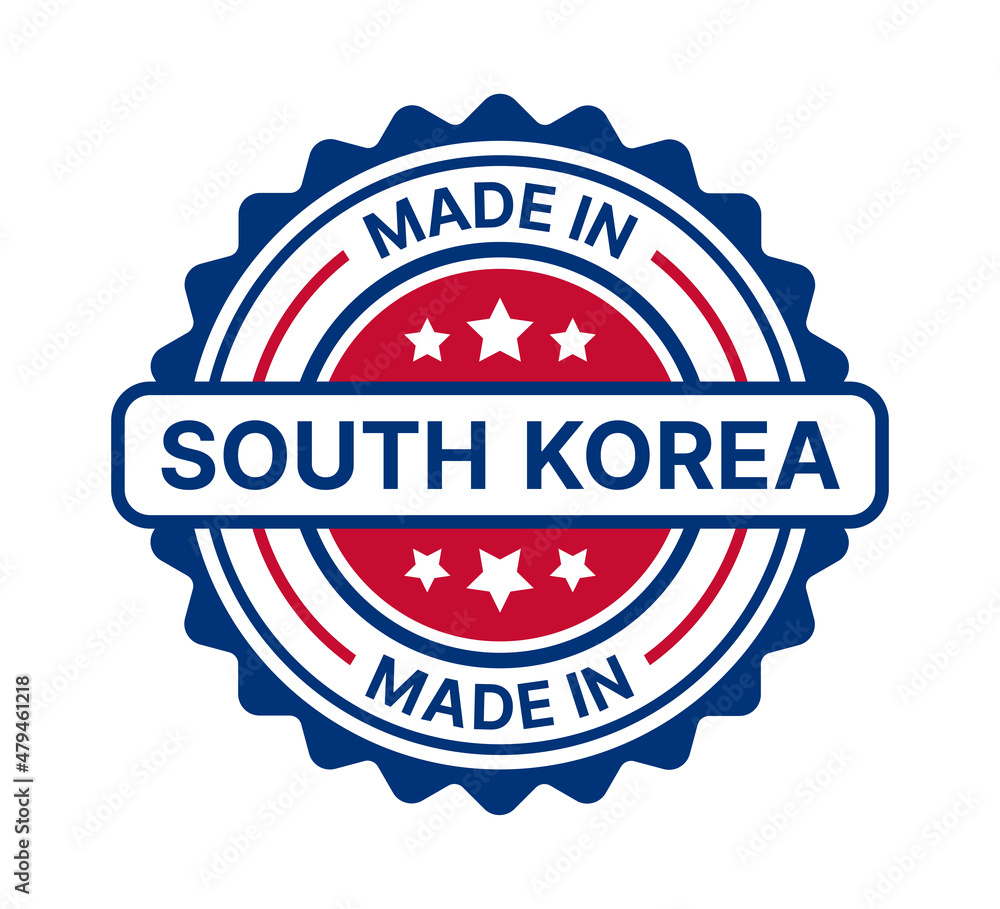 Grunge premium quality made in South Korea stamp vector illustration. Grunge premium quality made in South Korea stamp vector illustration.