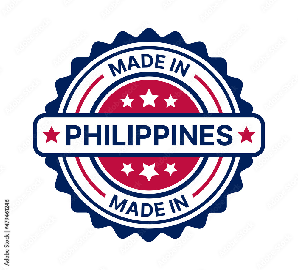 Made in Philippines label sign on grunge rubber stamp. Made in Philippines label sign on grunge rubber stamp.