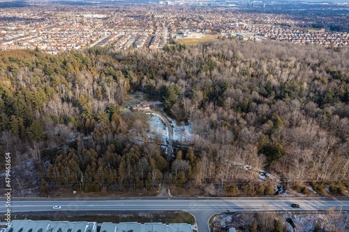 Pickering Houses  drone view Alton rd and finch ave , Rouge national urban park and Toronto zoo photo