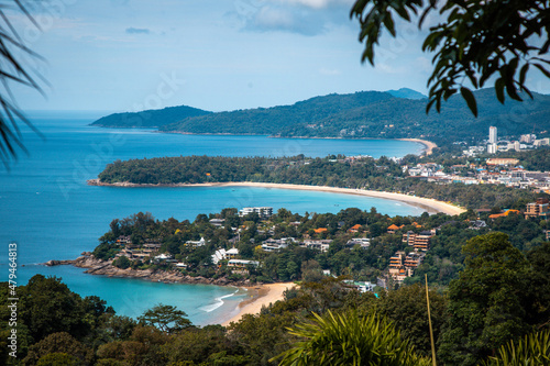 Aerial view of Kata and Kata Noi beach in Phuket province, in Thailand