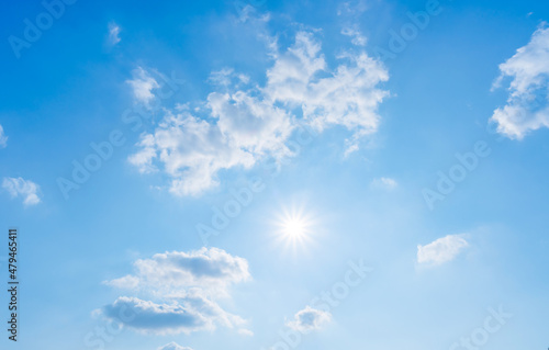  Panoramic view of clear blue sky and clouds  clouds with background.