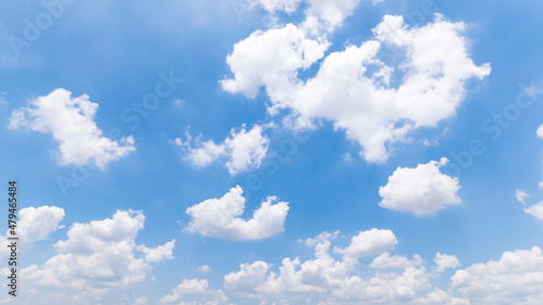  Panoramic view of clear blue sky and clouds  clouds with background.