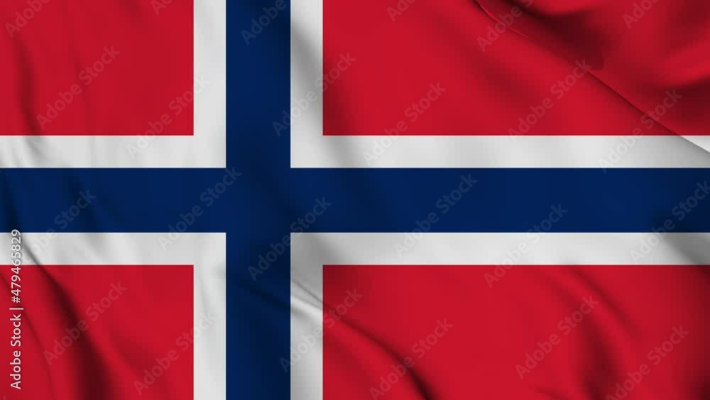 Norway flag seamless waving animation. Sign of Norwegian seamless loop ...