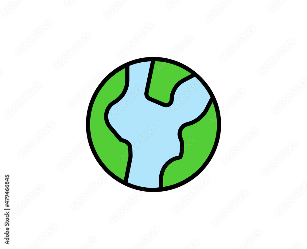 Earth premium line icon. Simple high quality pictogram. Modern outline style icons. Stroke vector illustration on a white background. Earth premium line icon. Simple high quality pictogram. Modern outline style icons. Stroke vector illustration on a white background.