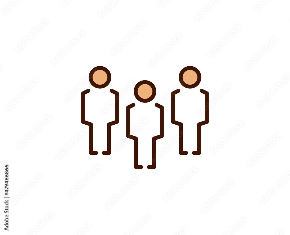 Team line icon. Vector symbol in trendy flat style on white background. Office sing for design. Team line icon. Vector symbol in trendy flat style on white background. Office sing for design.