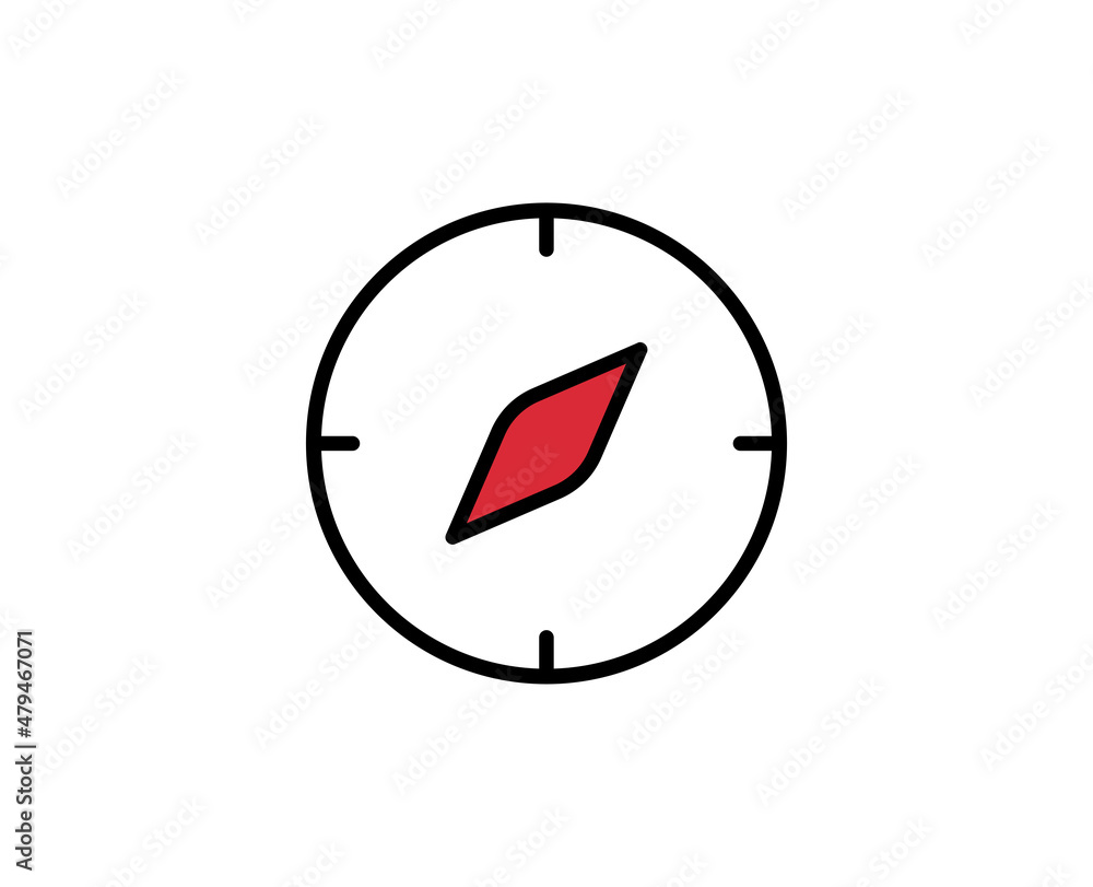 Compass line icon. Vector symbol in trendy flat style on white background. Travel sing for design. Compass line icon. Vector symbol in trendy flat style on white background. Travel sing for design.