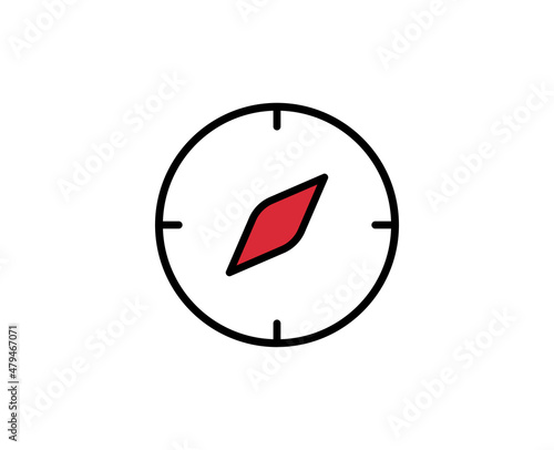 Free Download Compass line icon. Vector symbol in trendy flat style on white background. Travel sing for design. - GFXLoad