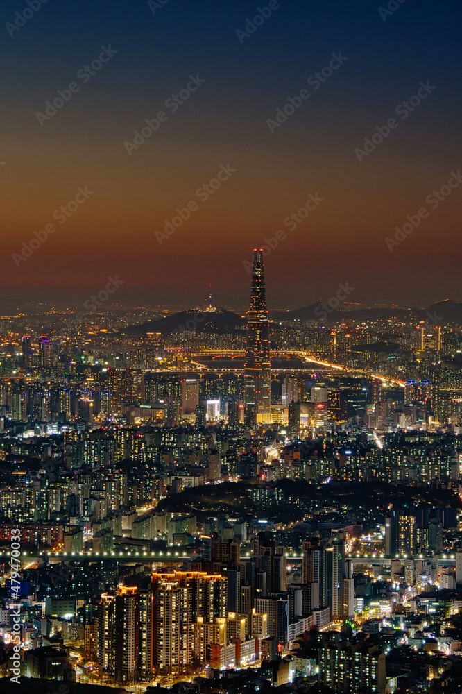 Naklejka premium night view