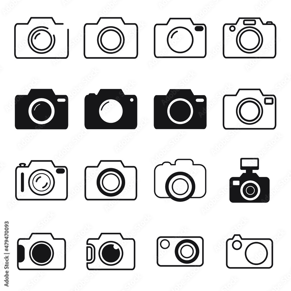 camera icons symbol vector elements for infographic web camera icons symbol vector elements for infographic web