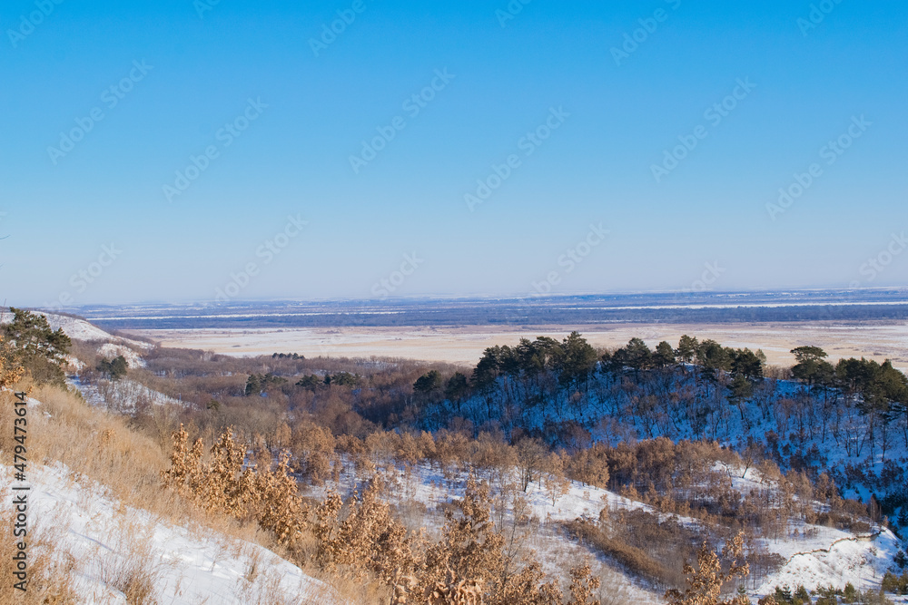 landscape with snow landscape with snow