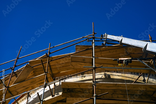 Restoration of an old building top