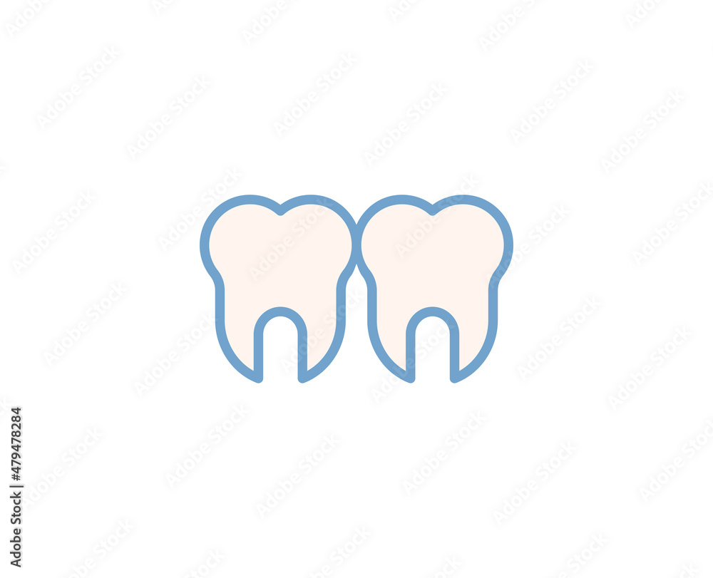Teeth flat icon. Thin line signs for design logo, visit card, etc. Single high-quality outline symbol for web design or mobile app. Medical outline pictogram. Teeth flat icon. Thin line signs for design logo, visit card, etc. Single high-quality outline symbol for web design or mobile app. Medical outline pictogram.