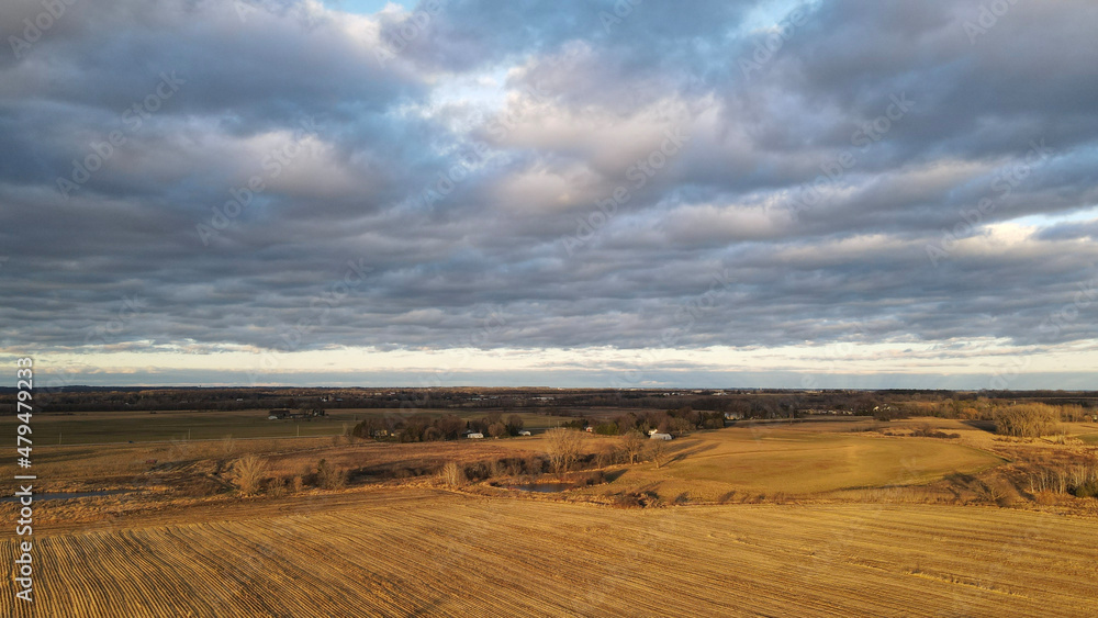 Fototapeta premium clouds over the fielD
