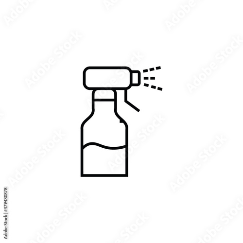 Household and daily routine concept. Single outline monochrome sign in flat style. Editable stroke. Line icon of water sprinkler or pulverizer