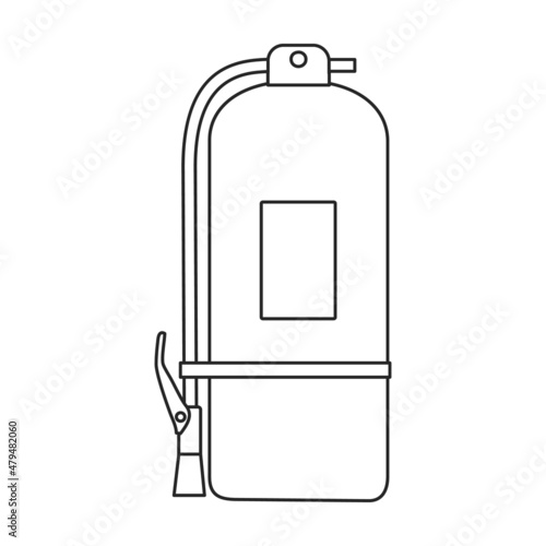 Fire extinguisher vector icon.Outline vector icon isolated on white background fire extinguishe.