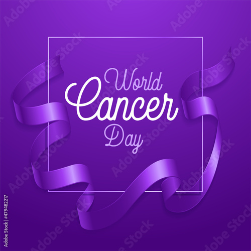 Illustration Of 4 February World Cancer Day Poster Or Banner Background