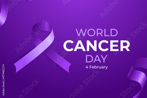 Illustration Of 4 February World Cancer Day Poster Or Banner Background