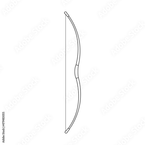Crossbow vector icon.Outline vector icon isolated on white background crossbow.