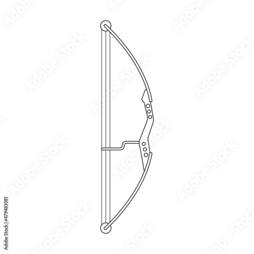 Crossbow vector icon.Outline vector icon isolated on white background crossbow.
