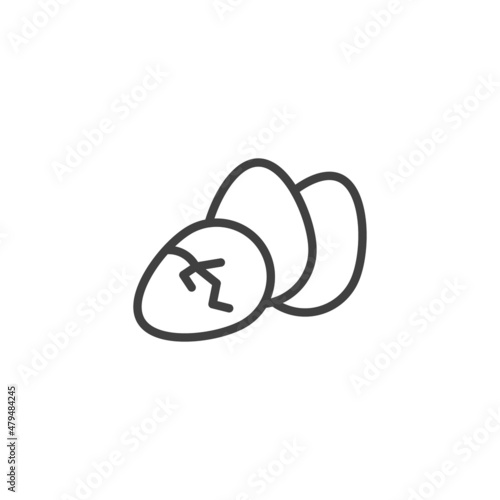 Chicken eggs line icon