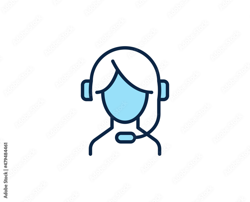 Online support flat icon. Thin line signs for design logo, visit card, etc. Single high-quality outline symbol for web design or mobile app. Marketing outline pictogram. Online support flat icon. Thin line signs for design logo, visit card, etc. Single high-quality outline symbol for web design or mobile app. Marketing outline pictogram.