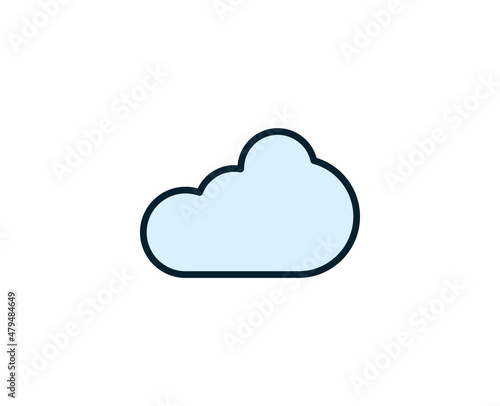 Cloud premium line icon. Simple high quality pictogram. Modern outline style icons. Stroke vector illustration on a white background.  © RaulAlmu
