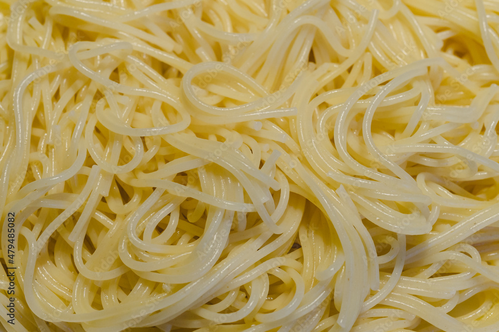 Spaghetti close up, full frame. Fresh cooked organic pasta close up Spaghetti close up, full frame. Fresh cooked organic pasta close up