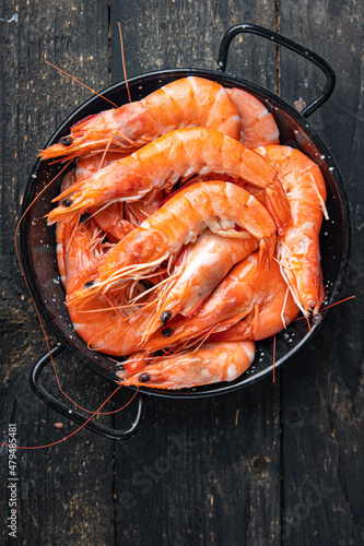 shrimp food prawn seafood healthy meal food snack on the table copy space food background