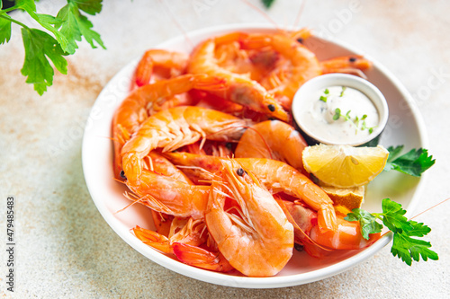 shrimp food prawn seafood healthy meal food snack on the table copy space food background