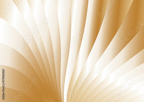 Yellow folds  stripes of paper or fabric with a metallic gold sheen. Background design  wallpaper  flyer.