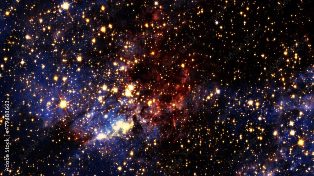 Flying through star fields in outer space. 4K 3D loop flying through nebula somewhere in deep space. Many flickering stars on the milky way animation. Magic flickering star particles glowing flying.
Flying through star fields in outer space. 4K 3D loop flying through nebula somewhere in deep space. Many flickering stars on the milky way animation. Magic flickering star particles glowing flying.