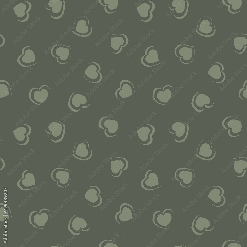 Heart shaped brush stroke seamless pattern design Heart shaped brush stroke seamless pattern design