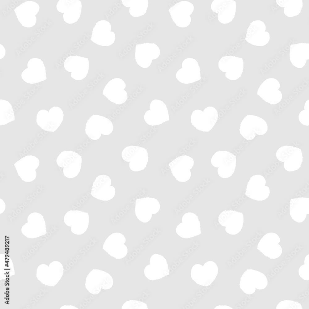 Heart shaped brush stroke seamless pattern design Heart shaped brush stroke seamless pattern design