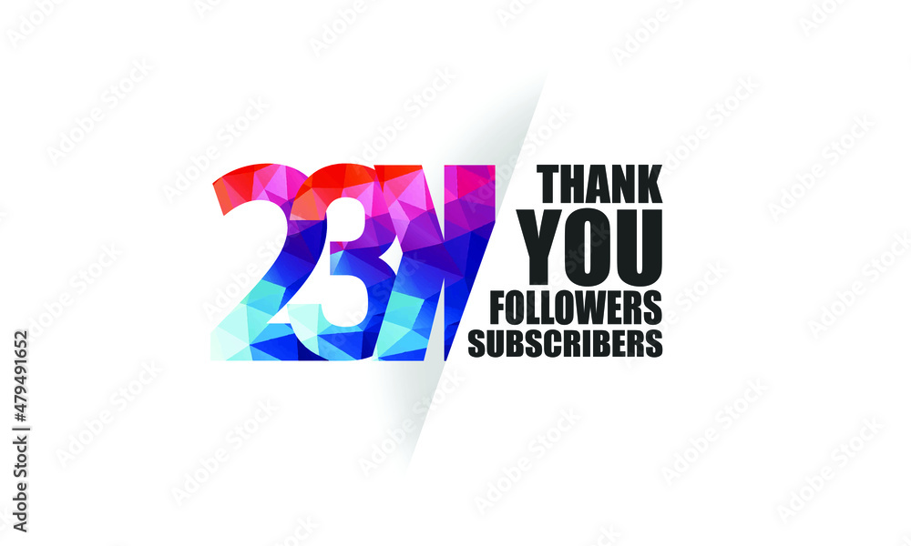 23K, 23.000 followers, subscribers design for internet, social media, anniversary and celebration achievement-vector 23K, 23.000 followers, subscribers design for internet, social media, anniversary and celebration achievement-vector