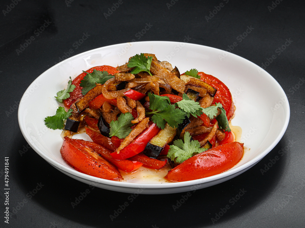 Salad with chicken and grilled meat Salad with chicken and grilled meat