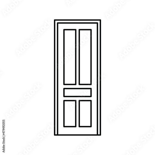 door icon. Door sign  isolated. Flat design. vector illustration