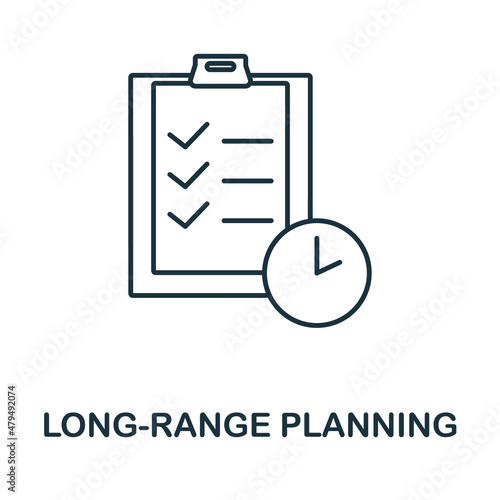 Long-Range Planning icon. Line element from content marketing collection. Linear Long-Range Planning icon sign for web design, infographics and more.