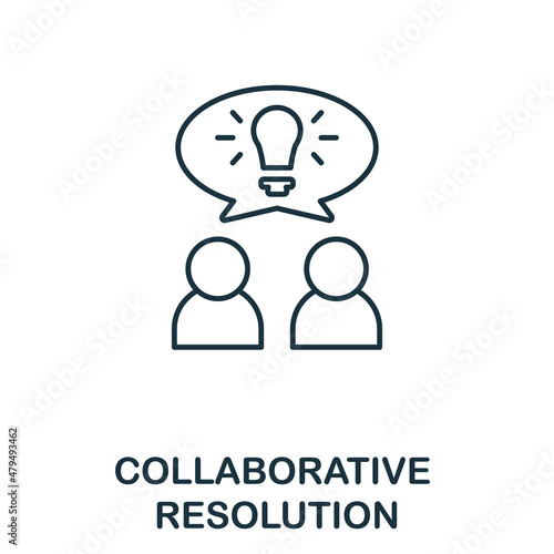 Collaborative Resolution icon. Line element from corporate development collection. Linear Collaborative Resolution icon sign for web design, infographics and more.