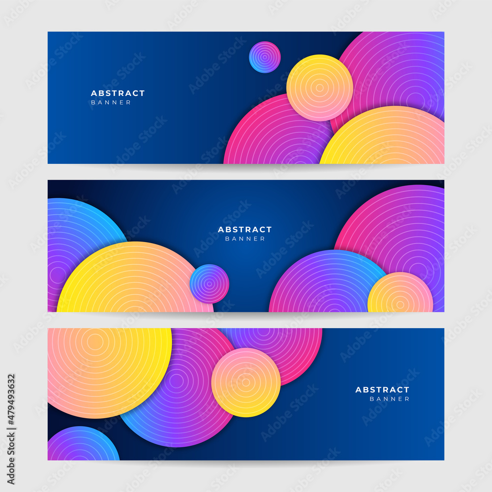 gradient ball blue purple yellow colorful Abstract design banner