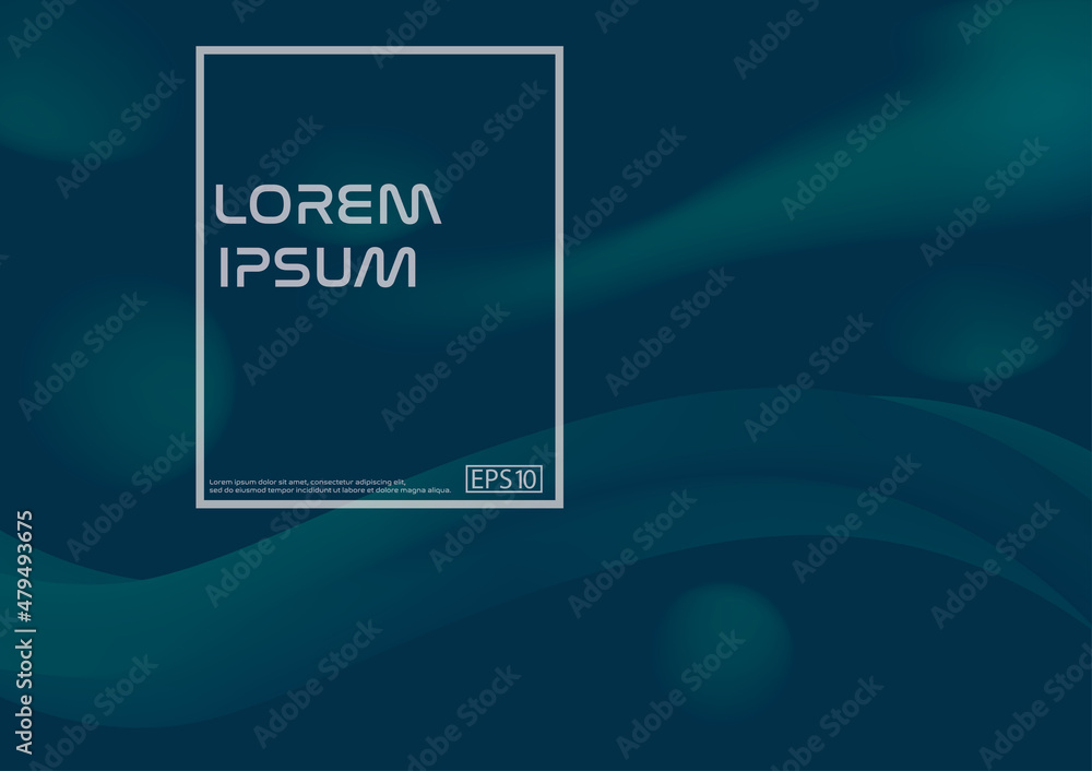 Fototapeta premium Deep Blue Liquid Geometric Abstract Background. Fluid shapes composition.