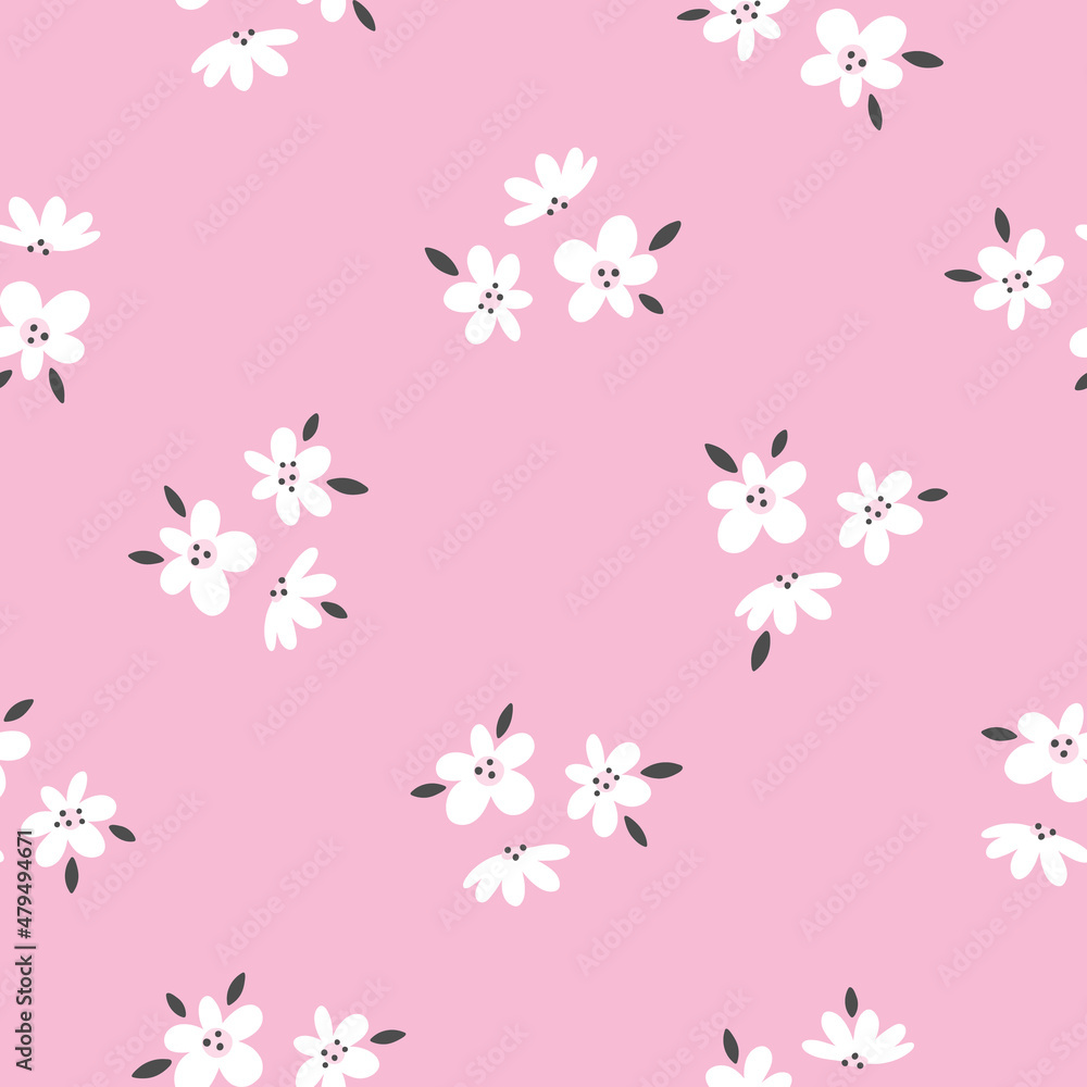 Cute flowers seamless pattern Cute flowers seamless pattern