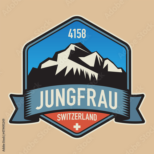 Emblem with the name of Jungfrau, Switzerland