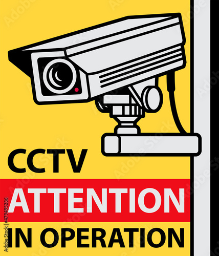 Surveillance CCTV video camera sign or symbol