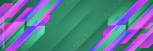 stripes memphis gradient green blue purple colorful Abstract design banner